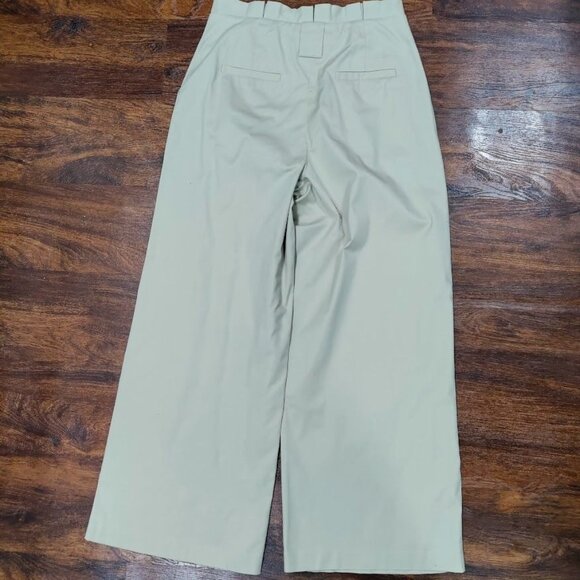 Halogen Women's Beige Pleated Front  High Waisted Wide Leg Trouser Size 0 - Picture 4 of 11